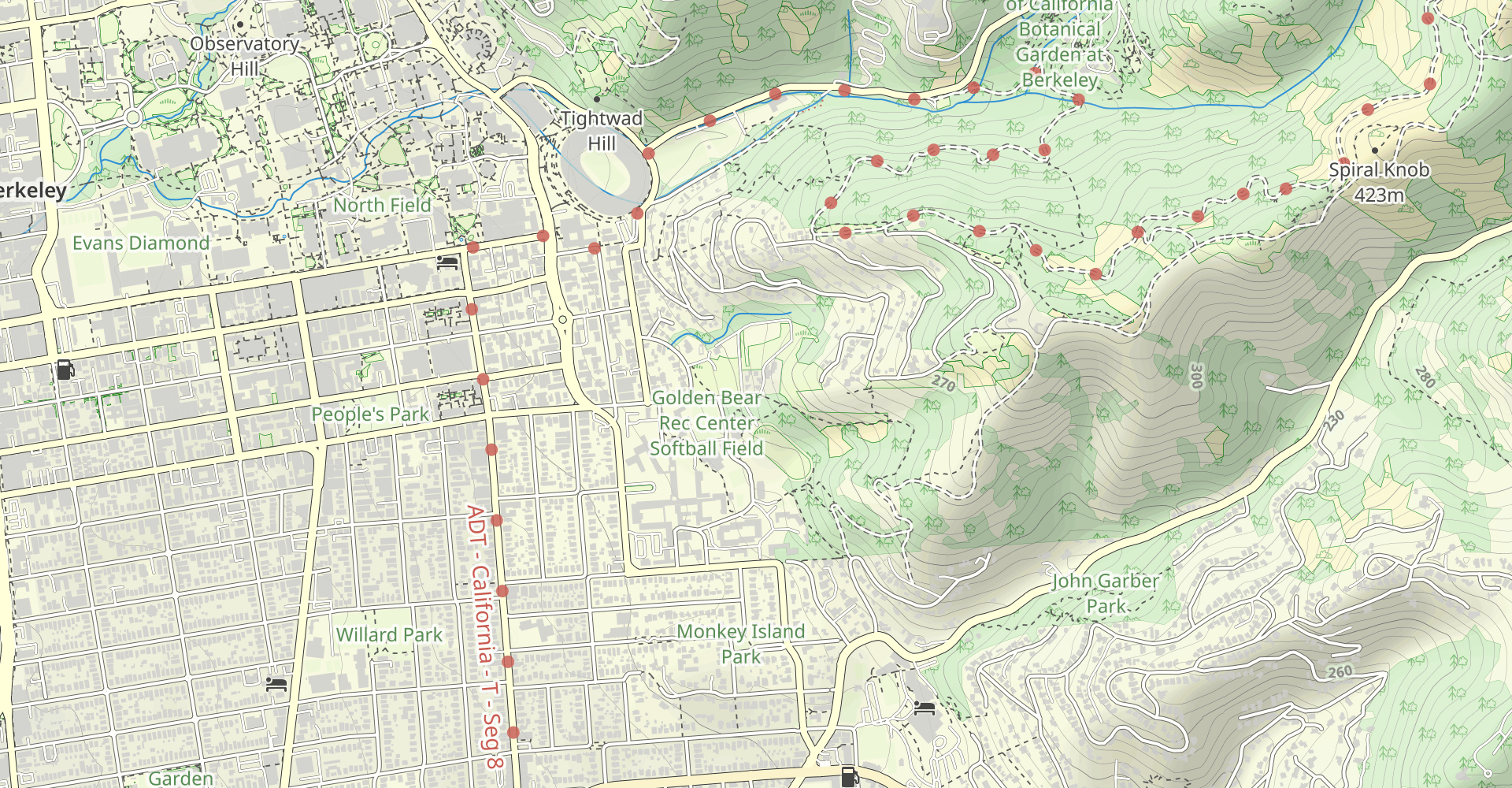 UC Berkeley to De La Veaga Trail