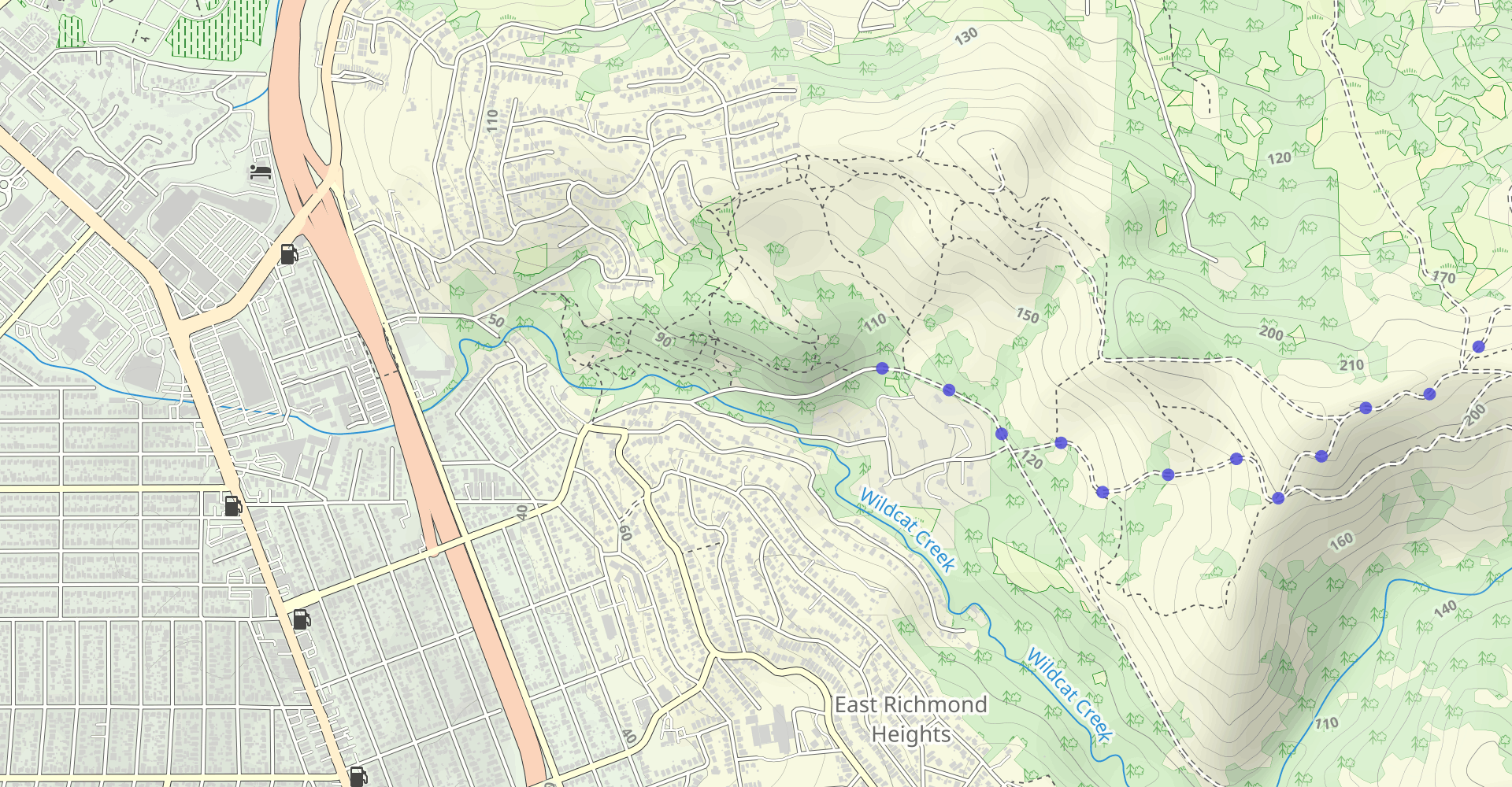Belgum, San Pablo Ridge, Nimitz Way, Conlon and Wildcat Creek Loop