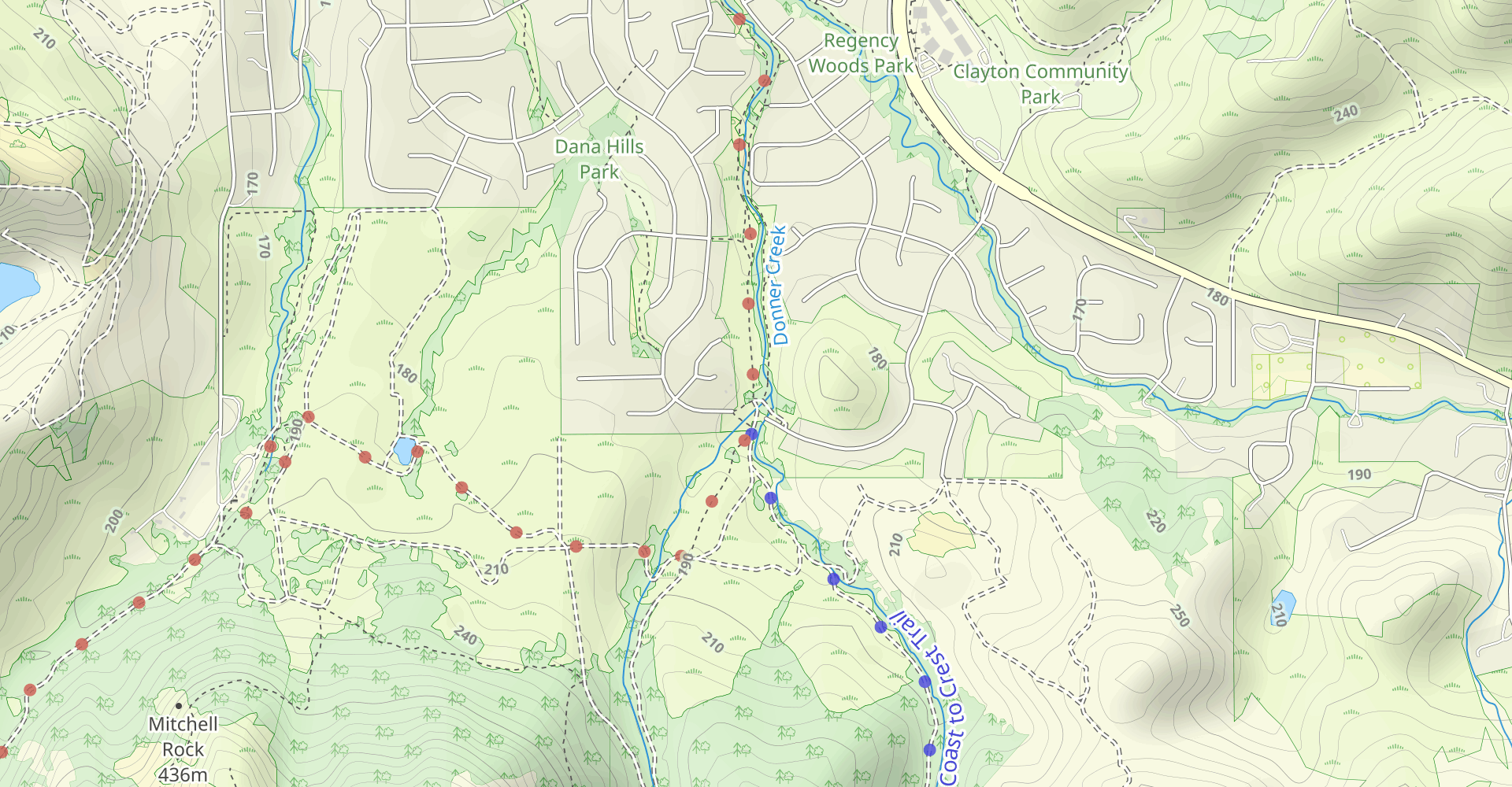 Back Creek Trail and Bald Ridge Trail to Mount Diablo Summit
